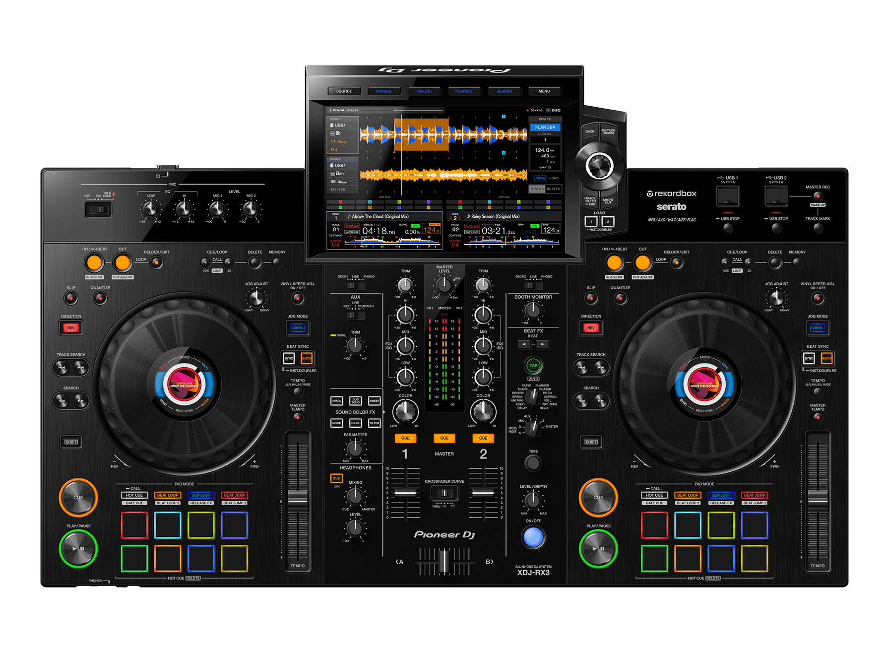 Pioneer XDJ-RX3 - בקרים, מיקסר ומסך מגע
